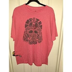 Disney Parks Unisex Star Wars Darth Vader Red Short Sleeve Tee Shirt Size XL